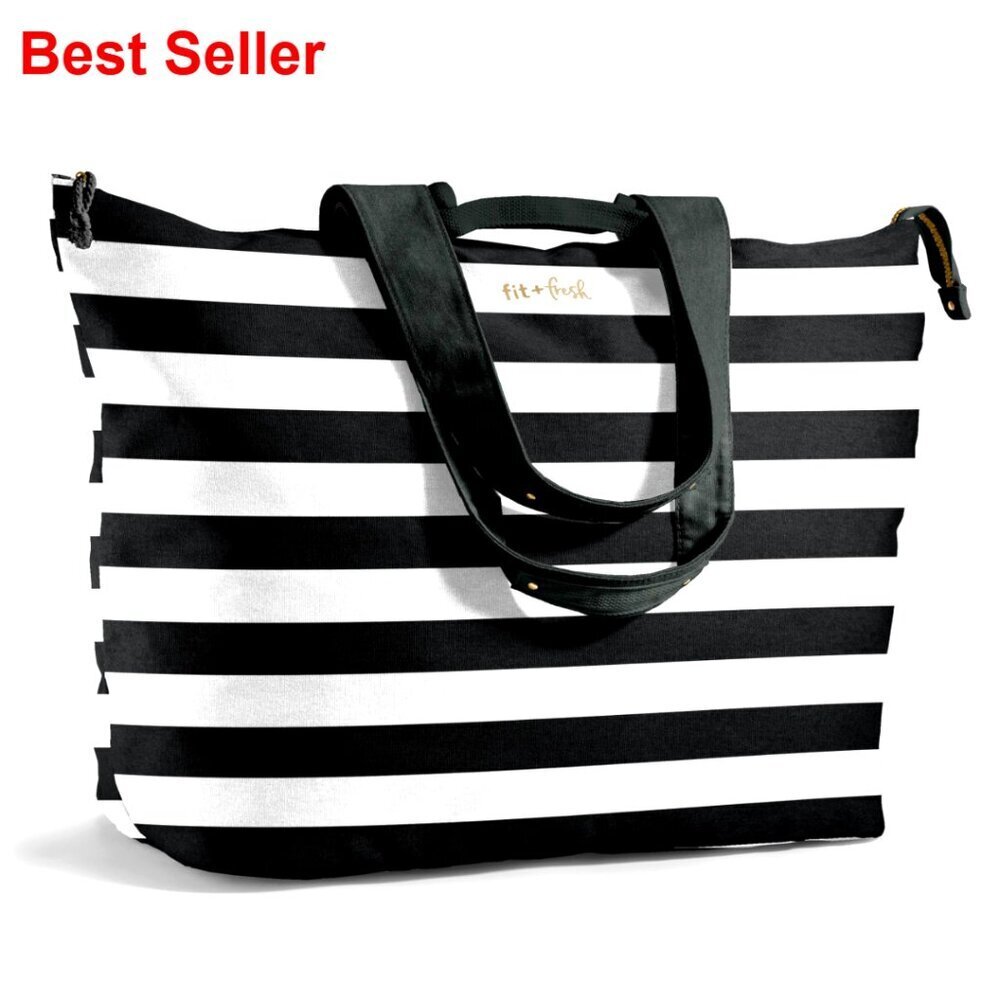 Extra Large Travel Tote Bag with Pockets - Water Resistant Canvas Beach Bag